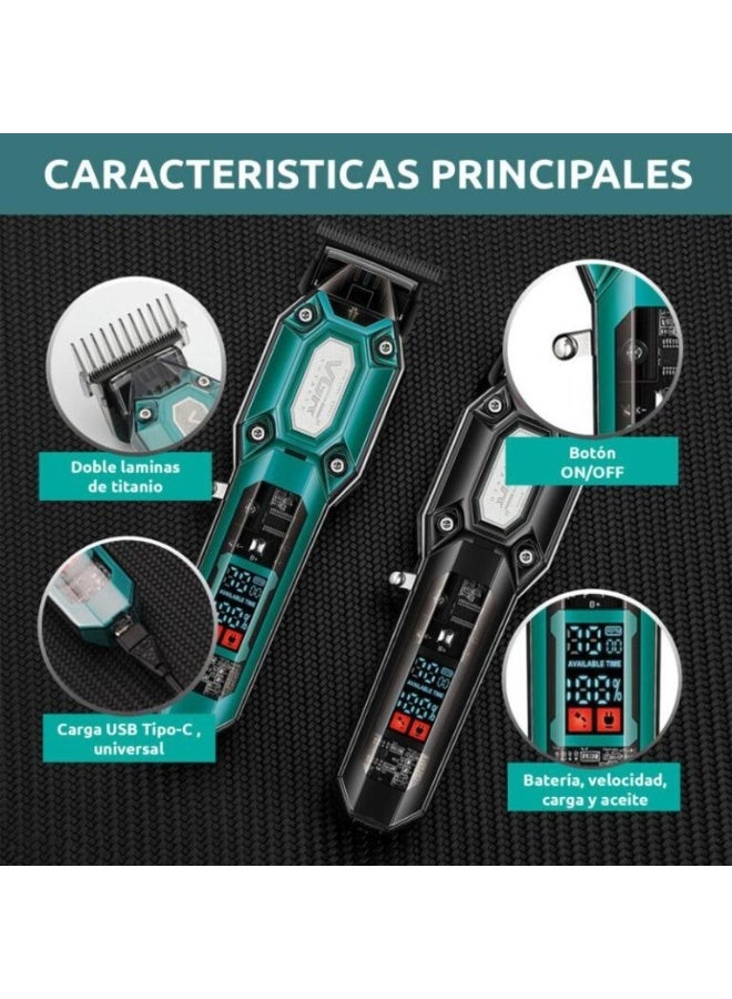 VGR V-900 Professional Men's Razor Ceramic Blades Metalogic Charging and Electricity Runtime 120 Minutes Charging Time 2 Hours USB Charger multicolour - Image 4