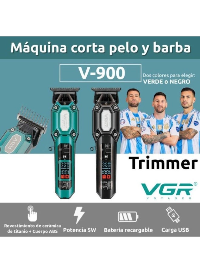 VGR V-900 Professional Men's Razor Ceramic Blades Metalogic Charging and Electricity Runtime 120 Minutes Charging Time 2 Hours USB Charger multicolour - Image 5