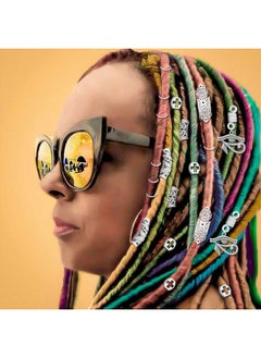 RechicGu Echicgu Vintage Silver 42Pcs Dreadlock Loc Beard Beads Viking Rasta Updo Braid Hair Dress Pin Accessories Egyptian Swirl Cross Dragon  - Image 5