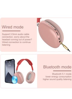P9 Ultra Wireless Headphones with Microphone- Rechargeable Over Ear Wireless Bluetooth Headphones with 10Hr Playtime, SD Slot, Backup Wire- Soft Cushion Wireless Headset with Mic (Black)  - Image 4