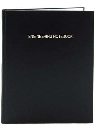 BookFactory BookFactory Engineering NotebookGraph Paper NotebookQuadrille 4 X 4 Quad Ruled 168 Pages 8 x 10 25 Lab Grid Format Black Section Sewn Hardbound LIRPE168SGRALKT4  - Image 1