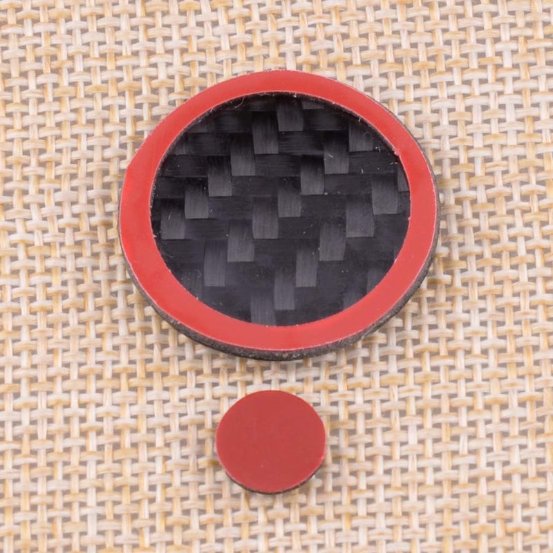 QASULER 2pcs Black Carbon Fiber Key Button Cover for Mazda - Image 3