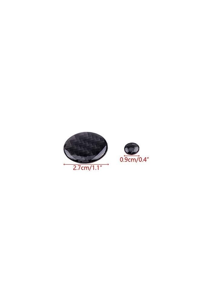 QASULER 2pcs Black Carbon Fiber Key Button Cover for Mazda - Image 2