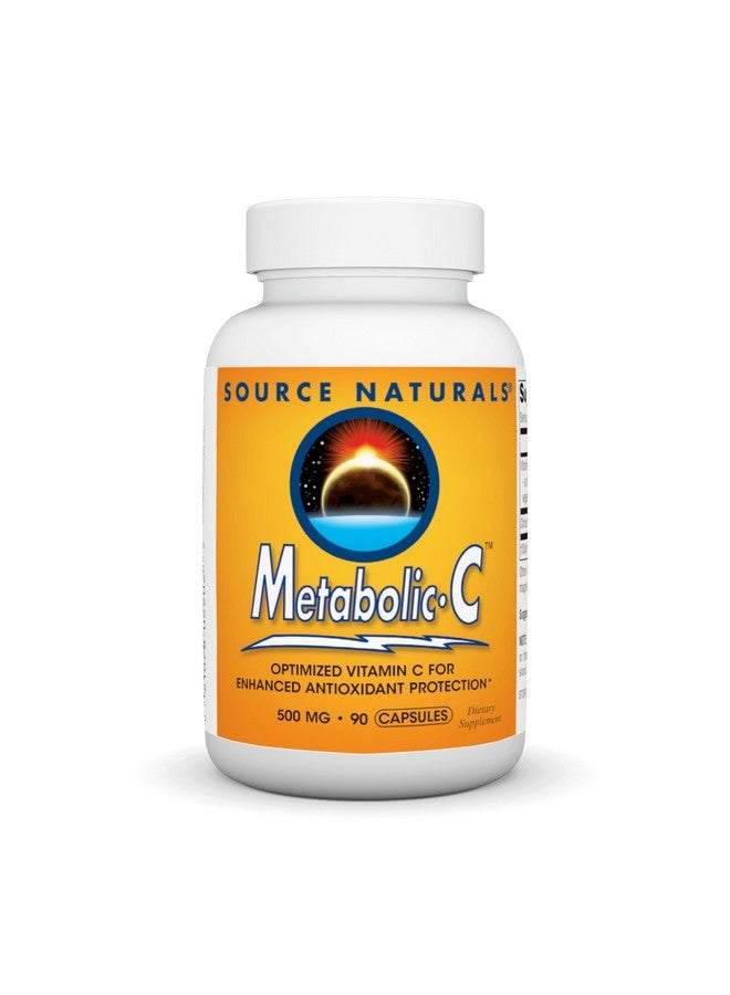 Source Naturals Metabolic C, Optimized Vitamin C for Enhanced Antioxidant Protection*, 500 mg - 90 Capsules - Image 1