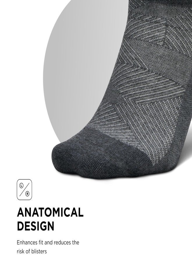 Feetures Elite Max Cushion Grip No Show Tab - Socks with Grippers for Barre, Pilates, Yoga & More - Grippy Socks - Flow Gray, Large (1 Pair) - Image 4
