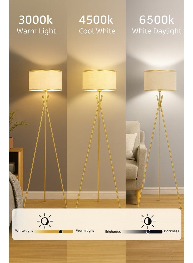 Fullight Triangle Floor Lamp 16W Dimmable with App & Remote Control, Gold, 160x35 cm, Standing Lamp, Ideal for Living Room, Bedroom, and Study - Image 2