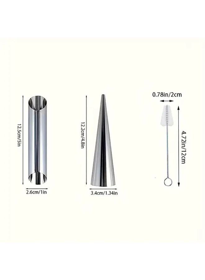 17pcs Stainless Steel Pastry Cream Horn Molds Baking Tubes For Perfect Shaped Pastries - Image 3