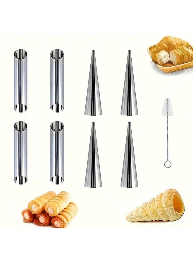 17pcs Stainless Steel Pastry Cream Horn Molds Baking Tubes For Perfect Shaped Pastries - Image 5