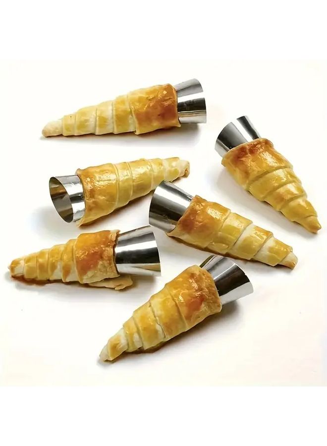 17pcs Stainless Steel Pastry Cream Horn Molds Baking Tubes For Perfect Shaped Pastries - Image 2