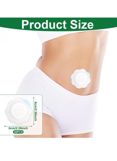 VIUAUAX 30pcs Castor Oil Pack Wrap for Belly Button, Self-Adhesive Disposable Castor Oil Belly Button Wrap Pads Spunlace Cloth Highly Absorbent Organic Cover Compress Patches No Wash (Oil Not Included)  - Image 2