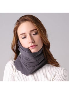 Hihonor Travel Pillow,Small Portable Head & Neck Support,Adjustable,Machine Washable,Suitable for Airplane/Car(Black)  - Image 1