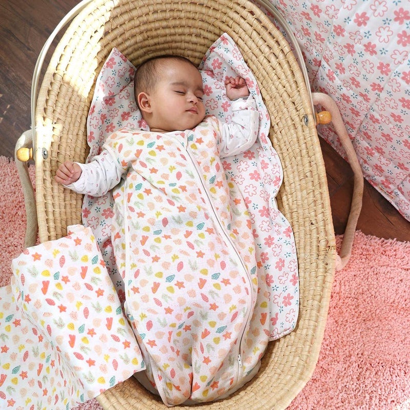 TIDY SLEEP Baby Sleeping Sack Bag/Swaddle Bag/Baby Sleeping Pod with Front Inverted Zipper, Fine Quilt Stitching, Pure Cotton, Supreme Quality (18-24 Months, Star Print) - Image 1