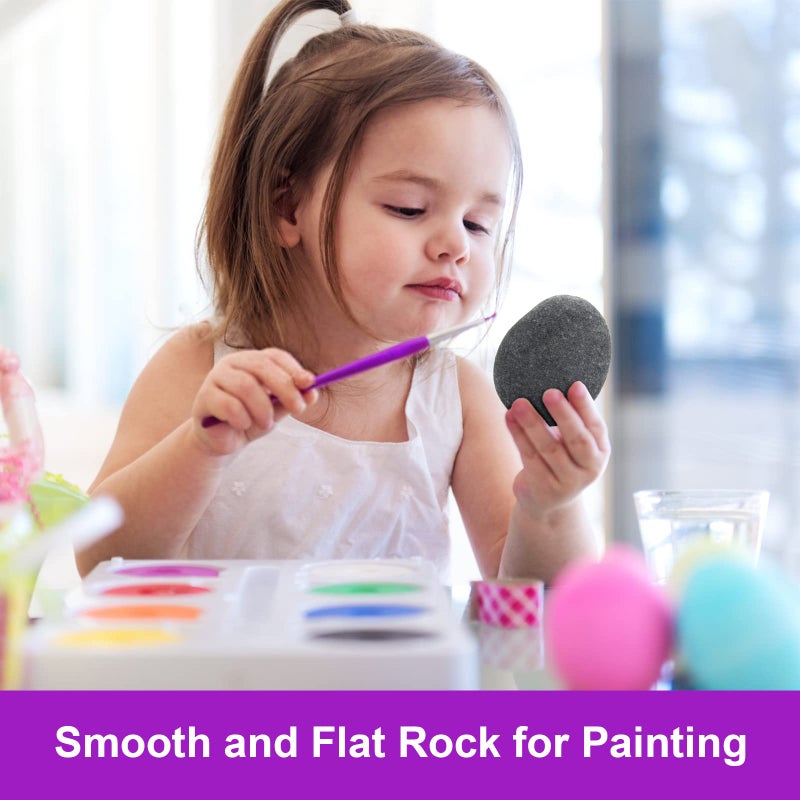 Markdang 40 Pcs Large Rocks for Painting 25pcs 2-3” & 15pcs 3-4” River Rocks for Painting Natural Flat & Smooth Rocks for Painting for Kids & Adult Craft Gift - Image 2