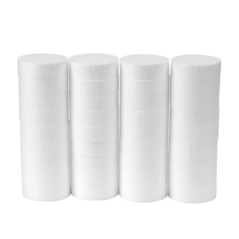 Crafare 3 Inch Foam Circles For Crafts 36 Pack 1 Inch Thick Round Polystyrene Foam Discs For Modeling Sculpting Party Cake Decoration School Diy Projects - Image 3