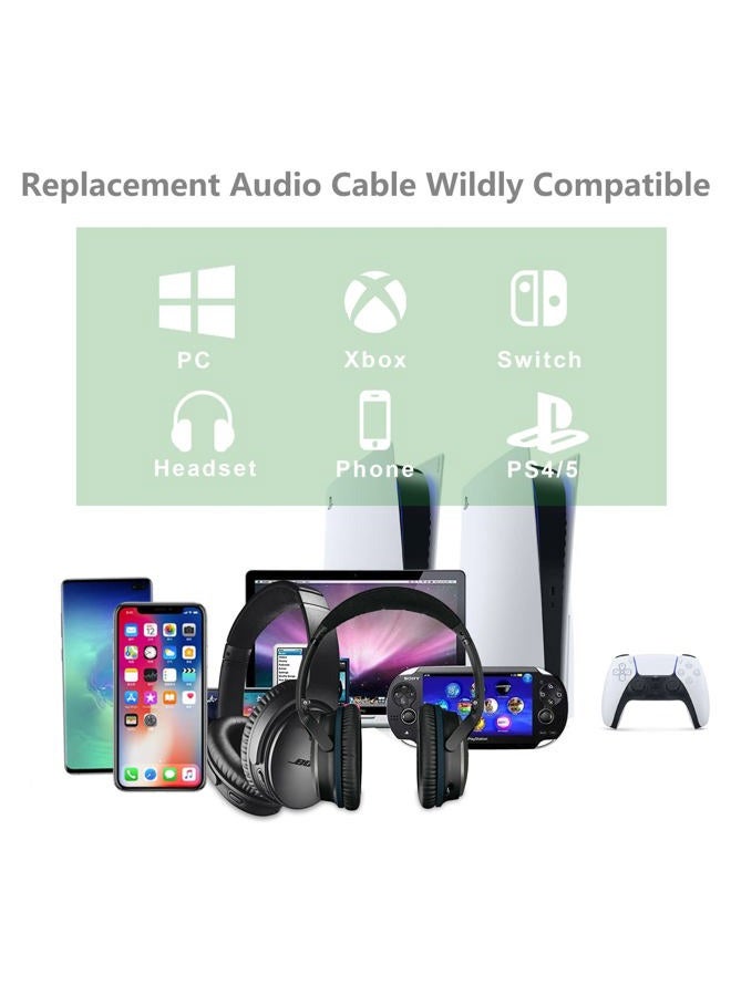 Saipomor أسلاك استبدال Sapma SoundTrue لسماعات Bose On-Ear 2 OE2 OE2i QC25 QC35II QC35 QC45 NC700 Soundlink SoundlinkII (أسود) - Image 5