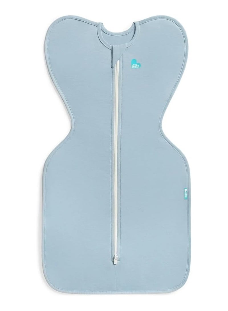 LOVE TO dream Light Blue Baby Swaddle Wrap, Stretch Cotton Sleep Sack, Soft Breathable Sleepwear, Adjustable Baby Wrap Blanket, Cozy Swaddling Cloth for Comfortable Sleep - Image 2