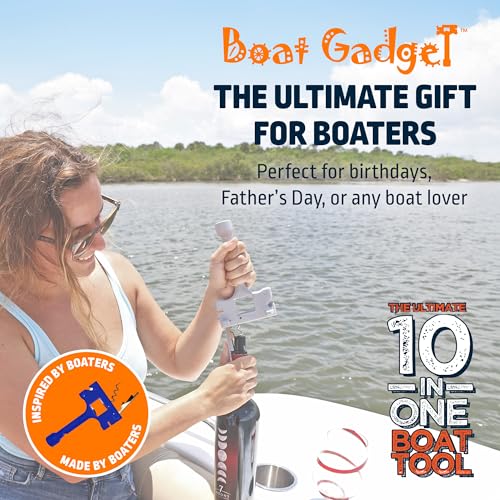 Boat Gadget 10-in-1 Boat Tool, Blue - Must-Have Boat Accessory with Gas Cap Key, Fishing Line Cutter, Bottle Opener, Whistle & More - Smart Addition to Any Boat Tool Kit for Fishing, Boating & Fun - Image 5