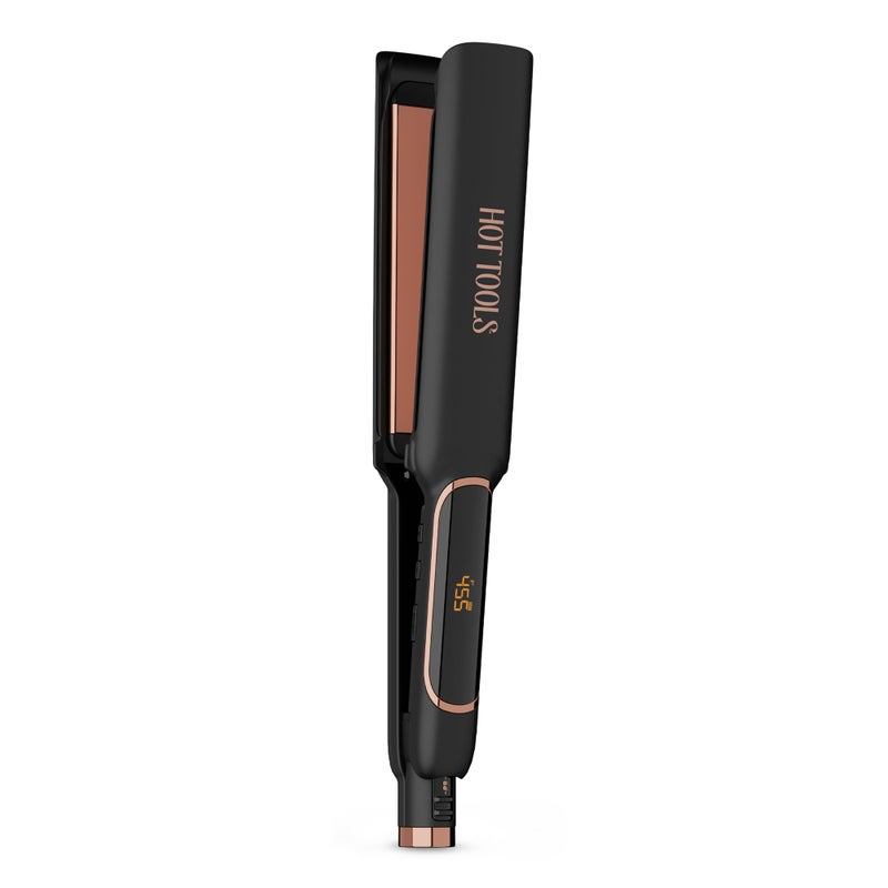HOT TOOLS Professional Rose Gold Digital Extra Long Flat Iron, 1-1/2 inch - Image 1