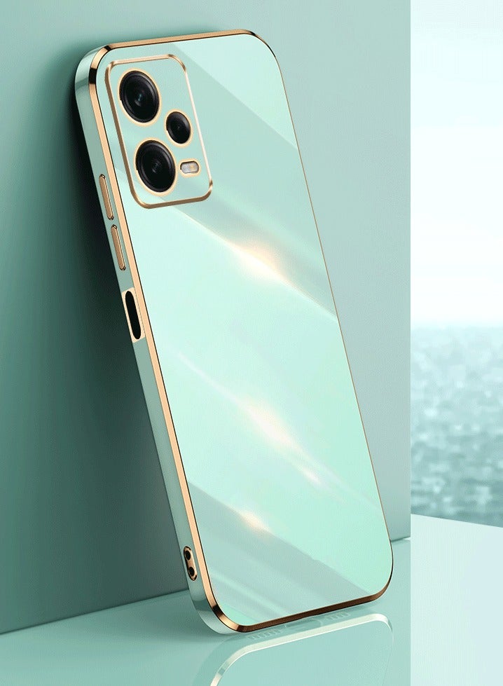Xiaomi Poco X5 5G Green Mobile Phone Case Cover, Luxury Plating Soft Back Cover, Raised Full Camera Protection - Image 1