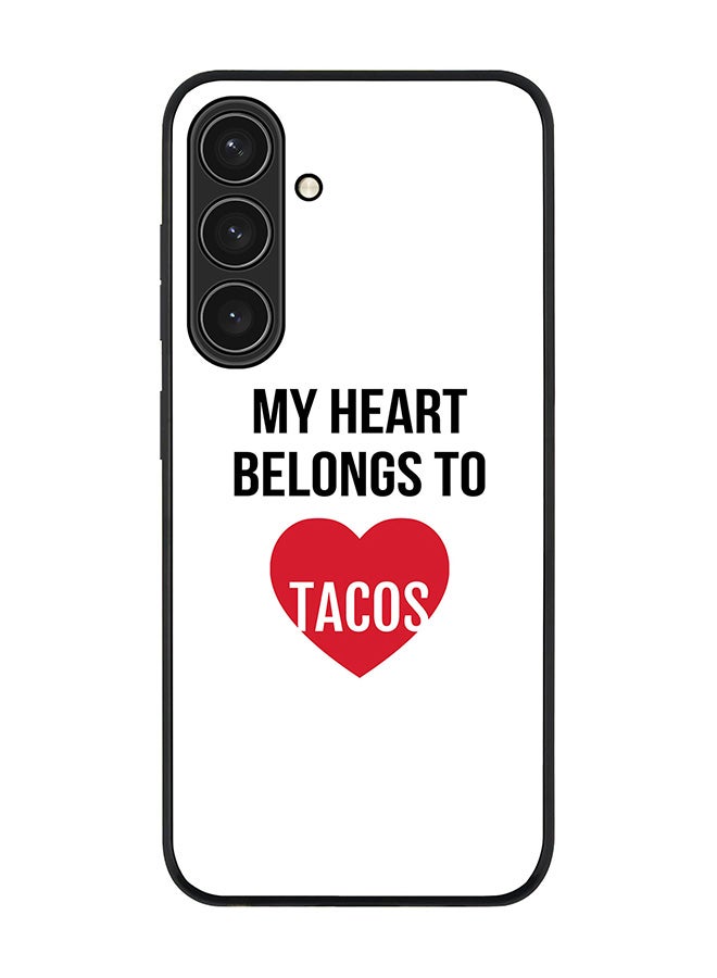 Stylizedd For Samsung Galaxy S25+ / S25 Plus 5G Case,Slim fit Camera Protection, Shockproof Thin Phone cover  - My heart belongs to tacos - Image 1