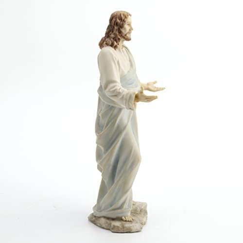 Unicorn Studio 11.75 Inch Jesus with Open Arms Decorative Statue Figurine, White - Image 3