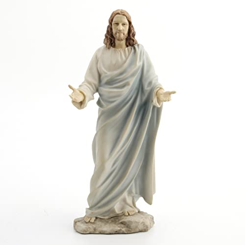 Unicorn Studio 11.75 Inch Jesus with Open Arms Decorative Statue Figurine, White - Image 1