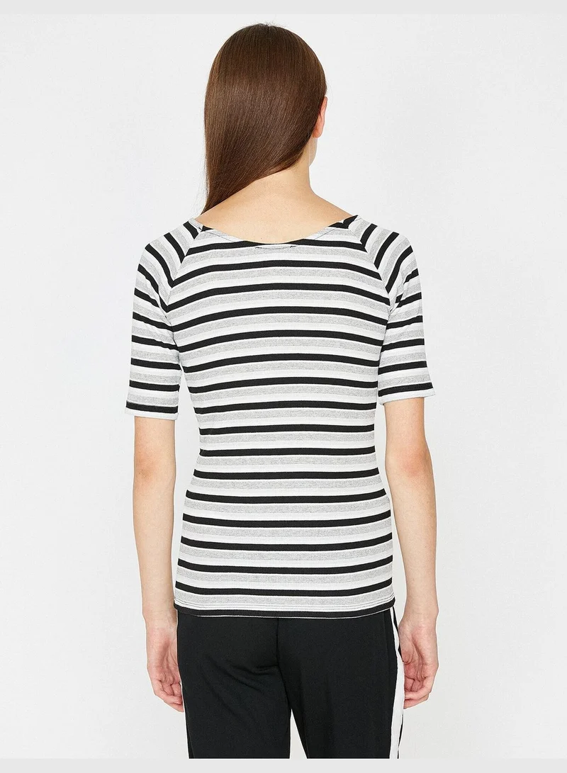 KOTON Boat Neck T-Shirt