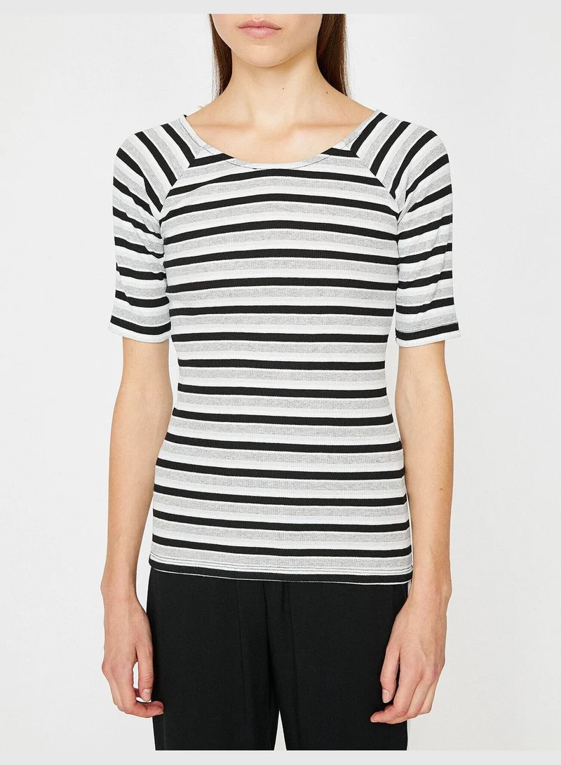KOTON Boat Neck T-Shirt