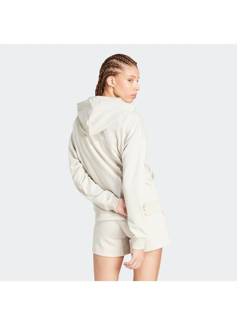 Adidas essentials small logo french terry women hooded sweatshirt