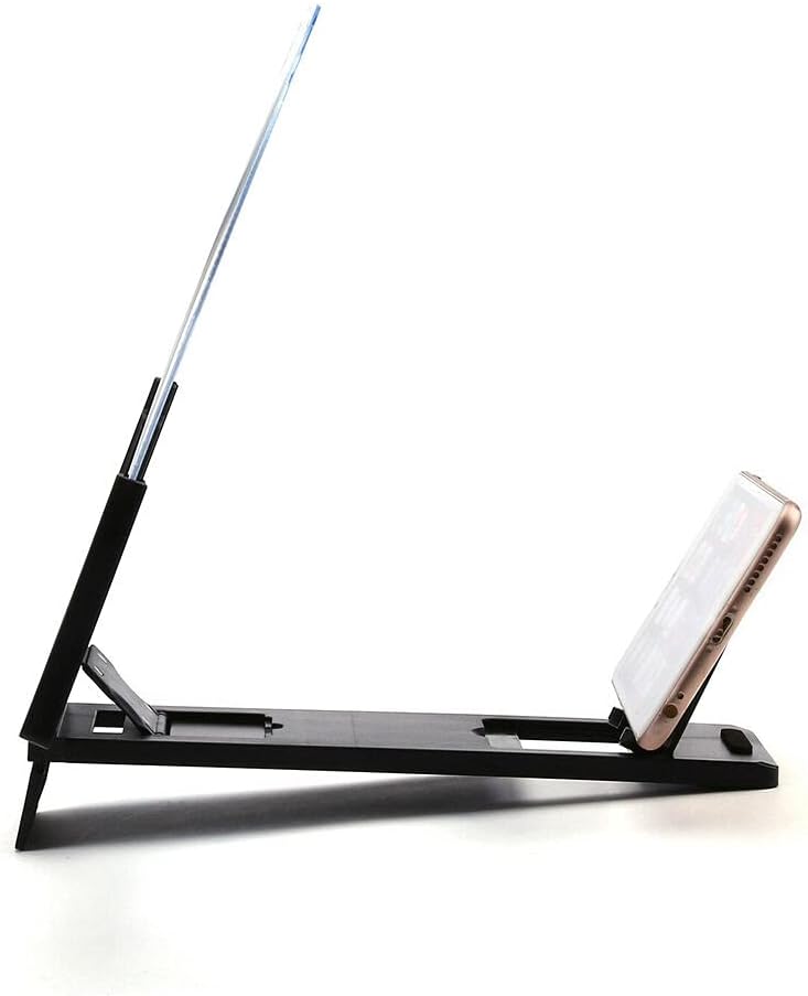 New 14 Inch 3D Screen Amplifier Mobile Phone Magnifying Glass Stand for Video Folding Screen Enlarged Eyes Protection Holder,OneColor-As Shown - Image 3