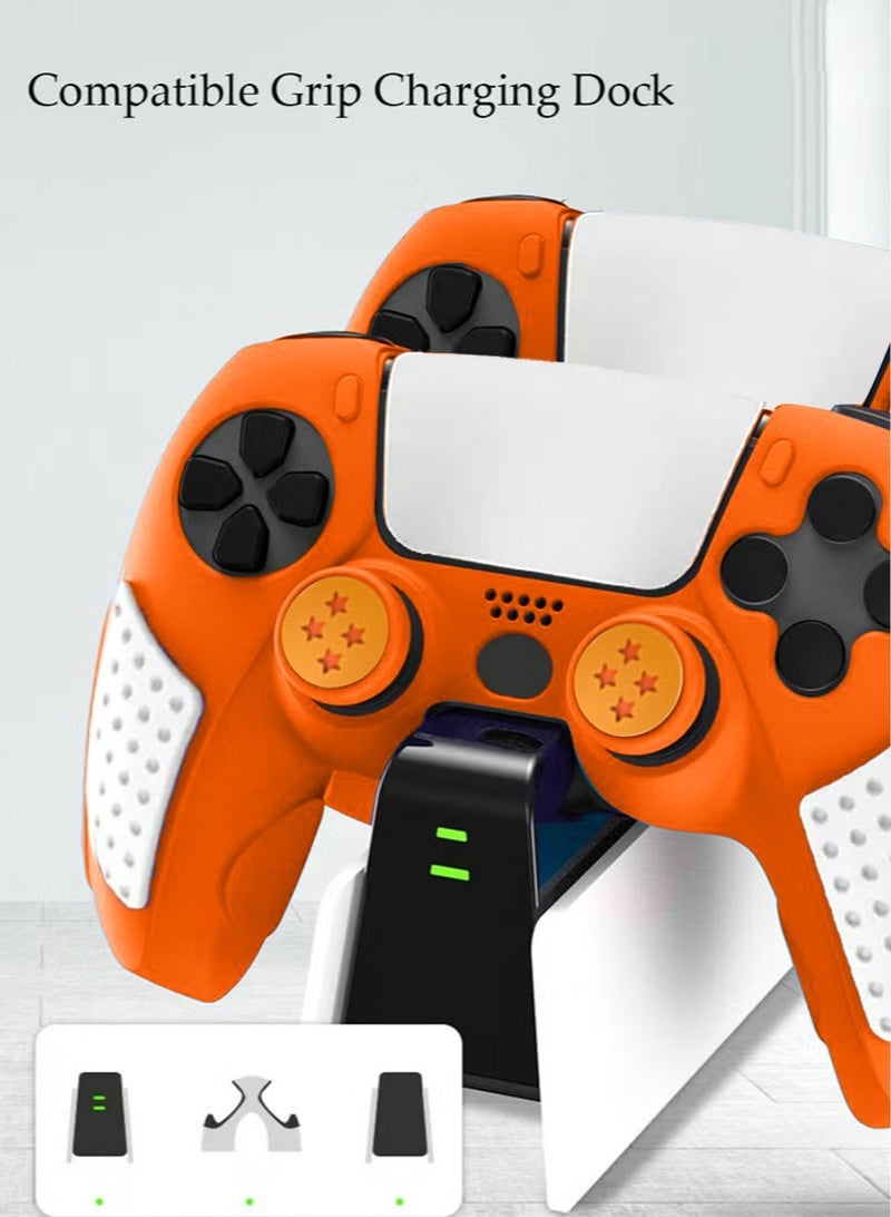 Case Cover for PS5/PS5 Slim Wireless Controller for Dual Sense Leather Texture Soft Silicone Protection Anti-scratch Anti-fall Case Cover Electronic game Machine Accessories - Image 3