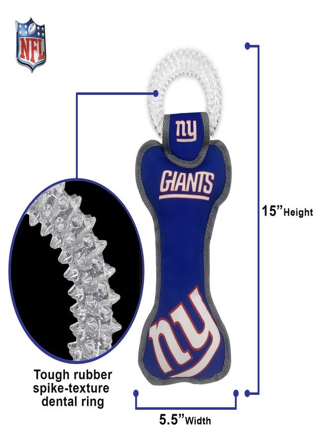 Pets First NFL New York Giants Dental Dog TUG Toy with Squeaker. Tough PET Toy for Healthy Fun, Teething & Cleaning Pet's Teeth & Gum., Team Color, one Size (NYG-3310) - Image 5