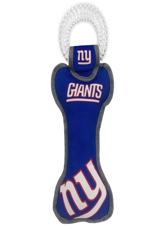 Pets First NFL New York Giants Dental Dog TUG Toy with Squeaker. Tough PET Toy for Healthy Fun, Teething & Cleaning Pet's Teeth & Gum., Team Color, one Size (NYG-3310) - Image 1