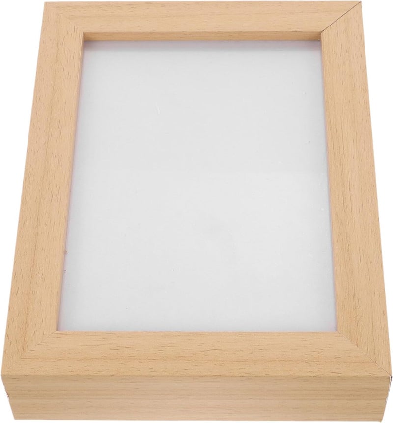 إطار صور خشبي دوار بأبعاد 15.5x20x4 سم، إطار عرض صور ثنائي الجانب للتثبيت على الحائط أو على سطح الطاولة لتزيين المنزل - Image 1