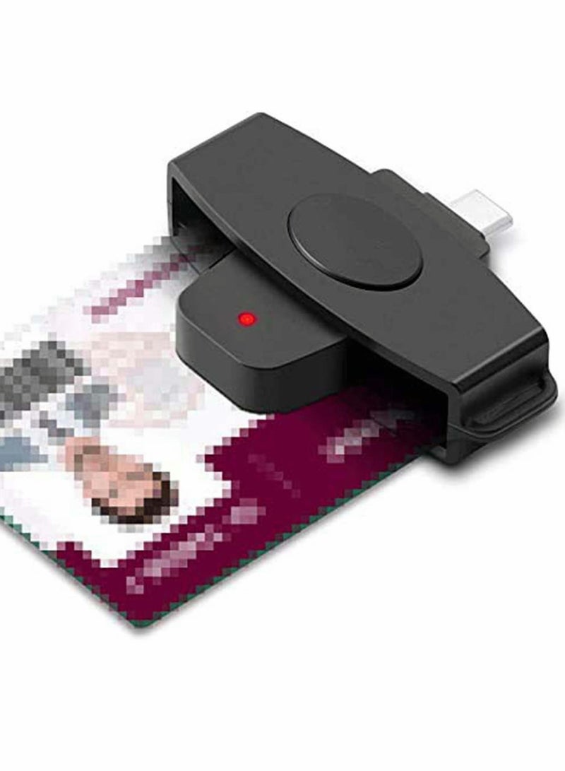 Excefore USB C CAC Smart Card Reader, Type C DOD Common Access Card Card Reader, Credit Card Reader Compatible with Android Phones/Mac Book/i Mac/Laptop/Tablet or Other Type C Devices - Image 1