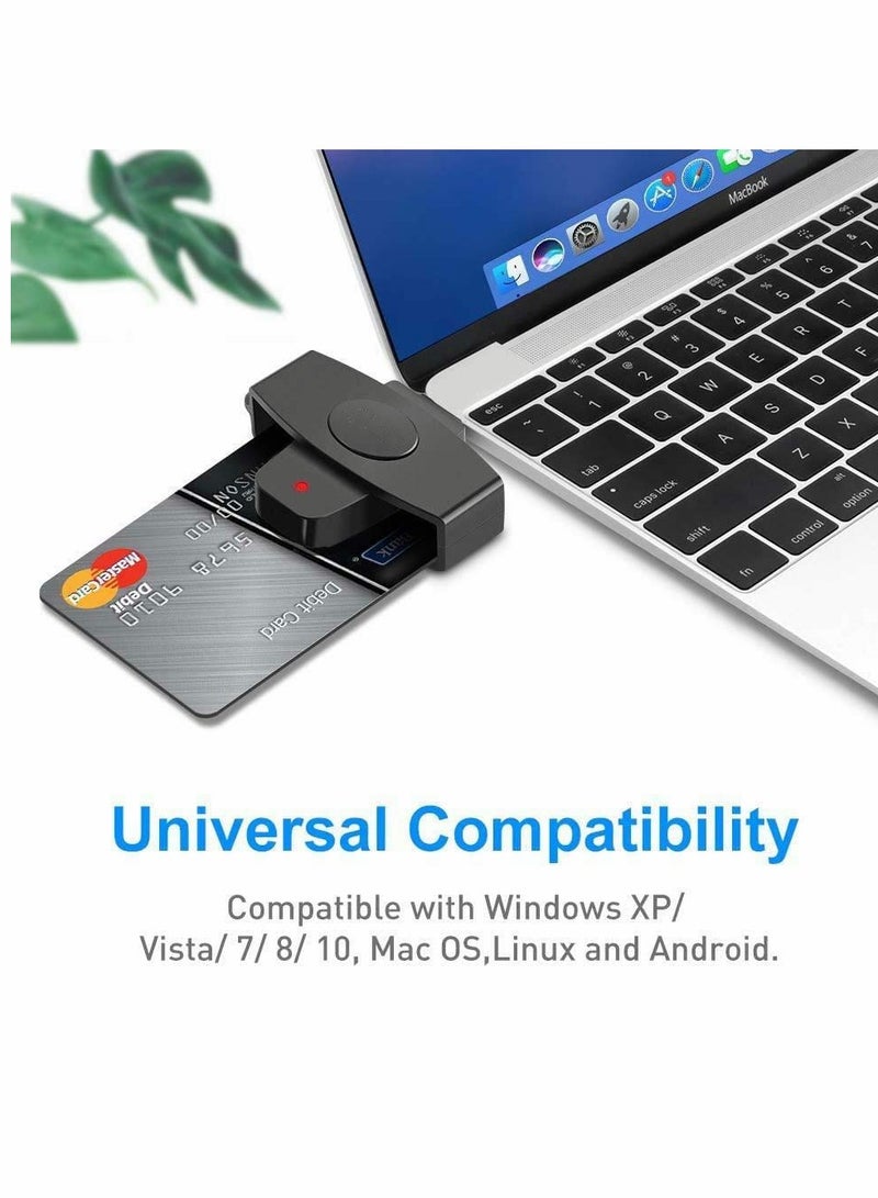 Excefore USB C CAC Smart Card Reader, Type C DOD Common Access Card Card Reader, Credit Card Reader Compatible with Android Phones/Mac Book/i Mac/Laptop/Tablet or Other Type C Devices - Image 5