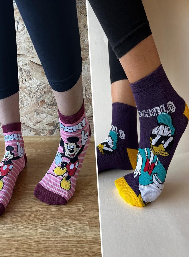 Supersox Ankle Disney Character Socks for Kids, Made with Breathable, Anti Odour & Moisture Absorbent Combed Cotton with a Extra Durable Welt, Ideal For All Day Wear (Pack Of 5) - Image 5