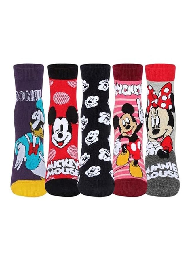 Supersox Ankle Disney Character Socks for Kids, Made with Breathable, Anti Odour & Moisture Absorbent Combed Cotton with a Extra Durable Welt, Ideal For All Day Wear (Pack Of 5) - Image 1