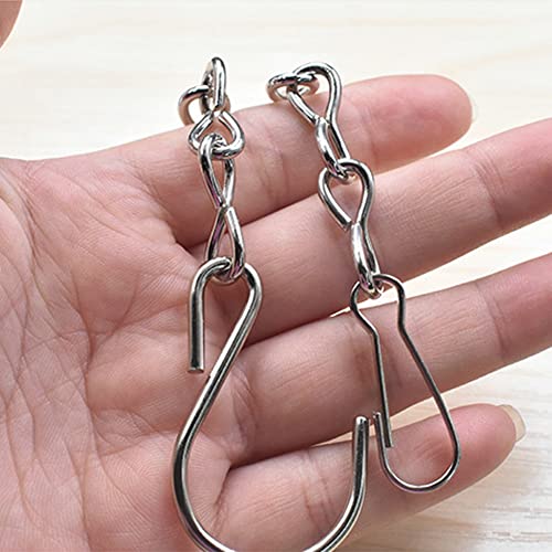 YINGFENG 10 Pack 9.5 Inch Silver Hanging Chains for Hanging Bird Feeders, Bird Houses, Planters, Baskets, Birdbaths, Lanterns, Wind Chimes, Billboards, Signs and Ornaments - Image 2