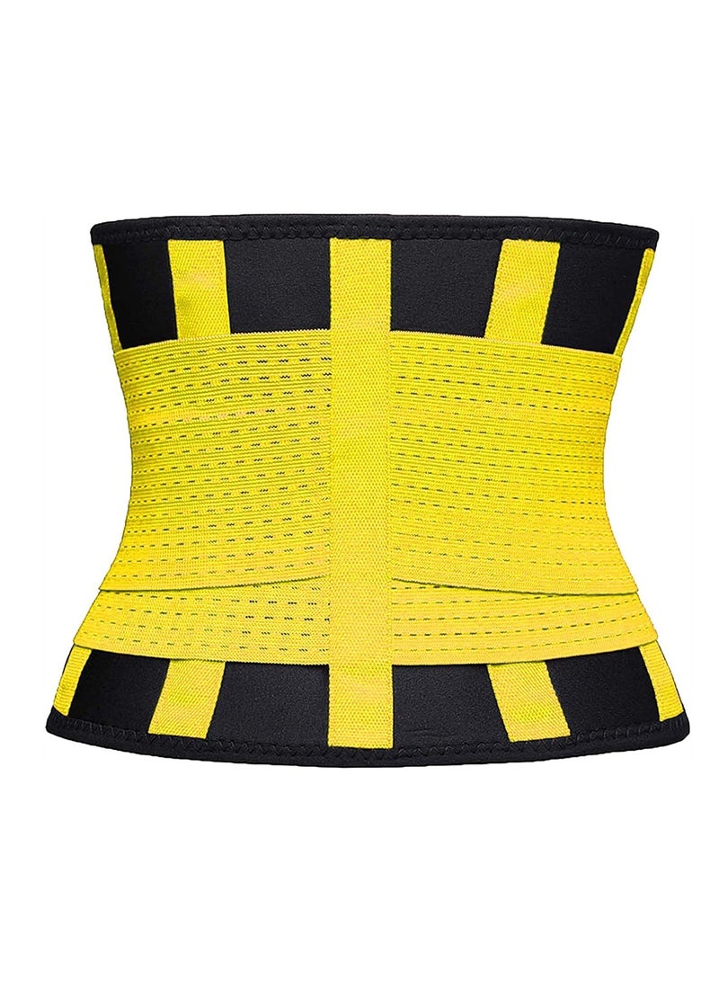 SYOSI Waist Trainer Belt for Women, Sport Girdle Belt, Slimming Sauna Waist Trimmer Belly Band Sweat Sports Girdle Belt, Exercise Belt with Adjustable Straps, Slimming Body Shaper Belt (L)  - Image 4