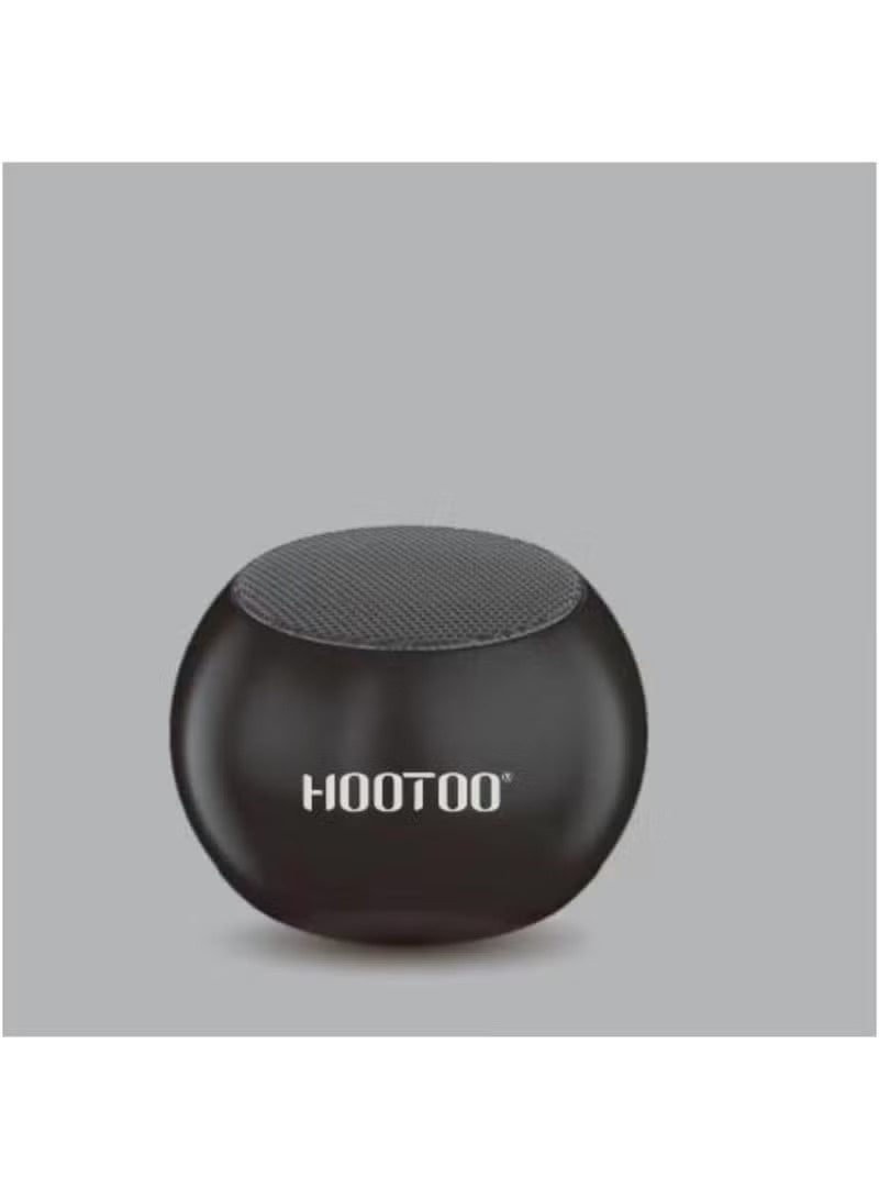 هوتو مكبر صوت بلوتوث صغير محمول HOOTOO MA-SP001 – خرج 3 واط، تشغيل متعدد التنسيقات (APE, MP3, FLAC)، طاقة مزدوجة، صوت لاسلكي بدون استخدام اليدين للمنزل والمكتب والسفر – أسود - Image 3