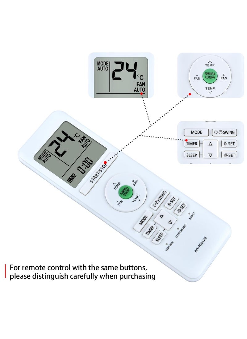 TIGER AR-RHA2E Universal Replacement Air Conditioner Remote Control || Compatible with Most AC Units | Easy Setup & User-Friendly Design | Ideal for General Air Conditioning Controllers | Long Range Infrared Signal | Energy Efficient | Portable and Durable  - Image 2