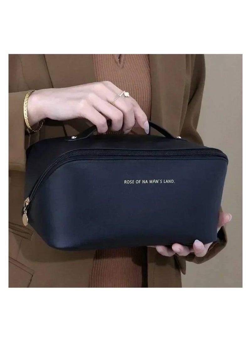 Makeup organizer bag to hold everything. High-quality leather material. Available in black IR. - Image 1