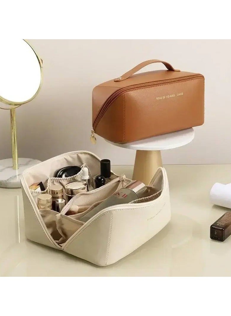 Makeup organizer bag to hold everything. High-quality leather material. Available in black IR. - Image 5