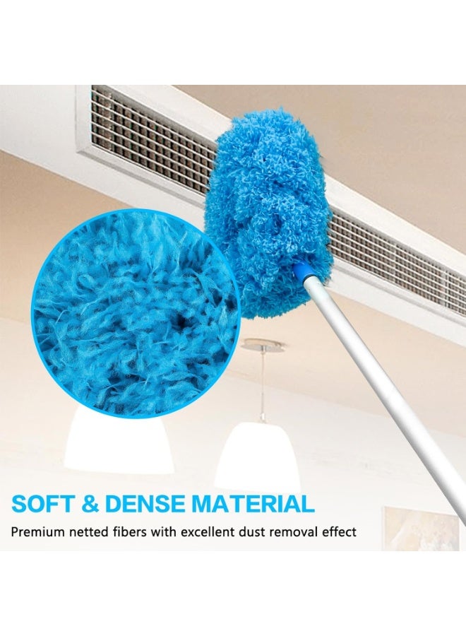 Ceiling Fan Cleaner, Dust Collector, Reusable Ultra-Fine Fiber Ceiling Fan Blade Cleaner Belt, Used For Cleaning Walls, Bookshelves, Furniture, Door And Window Tops (Blue) - Image 3