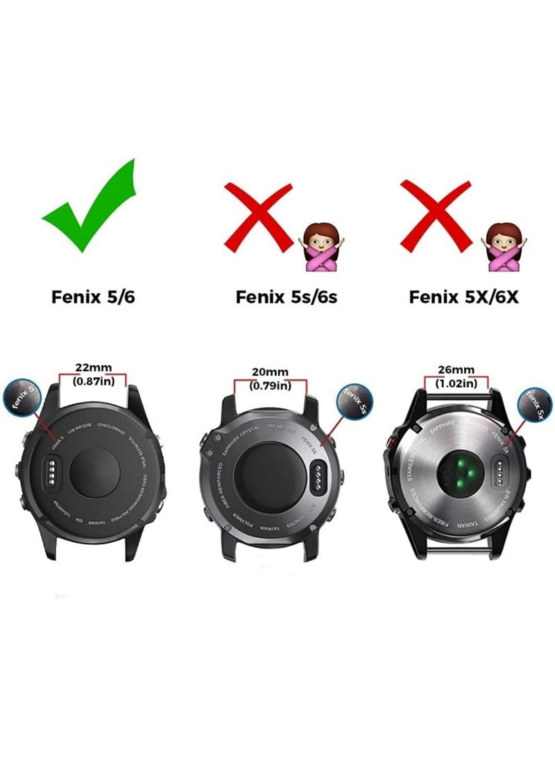 For Fenix 5/Fenix 6/Fenix 7 Band 22mm Silicone Watch Band for Fenix 8 Fenix E 47mm/Fenix 5 Plus/Fenix 6 Pro/Fenix 7 Pro/Forerunner 935(Black) - Image 4