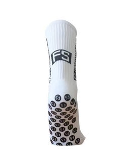 Generic 3 pairs of football socks, sports running socks, bottom anti slip silicone dots, professional training mid length socks white ﻿  - Image 3