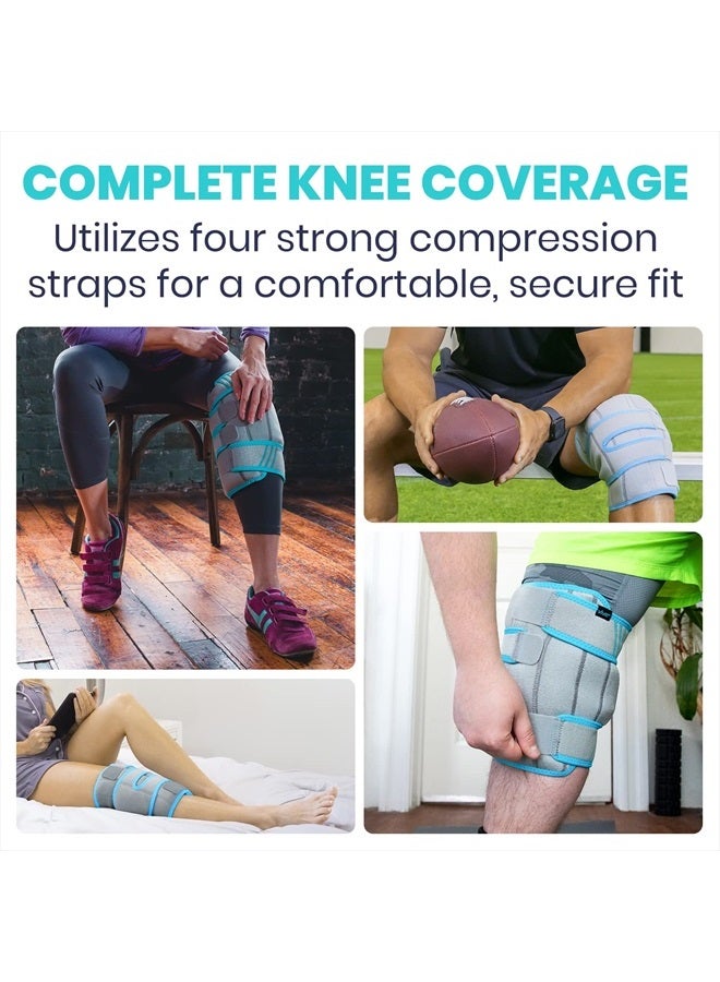 VIVE لفافة ثلج للركبة - ضمادة ضغط هلامية باردة/ساخنة - حزام دعم حراري لآلام التهاب المفاصل، التهاب الأوتار، إصابة الرباط الصليبي الأمامي، الإصابات الرياضية، هشاشة العظام، للنساء والرجال، الجري، جراحة الغضروف الهلالي والرضفة - Image 3