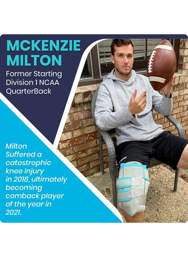 VIVE لفافة ثلج للركبة - ضمادة ضغط هلامية باردة/ساخنة - حزام دعم حراري لآلام التهاب المفاصل، التهاب الأوتار، إصابة الرباط الصليبي الأمامي، الإصابات الرياضية، هشاشة العظام، للنساء والرجال، الجري، جراحة الغضروف الهلالي والرضفة - Image 5