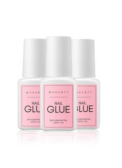 Super Strong Nail Glue For Acrylic Nails 7Ml 3 Pcs Brush On Nail Glue For Nail Tips Press On Nails Ultra Quicklong Lastingeasy To Use False Nail Glue For Glue On Nails Fake Nails Diy Nails